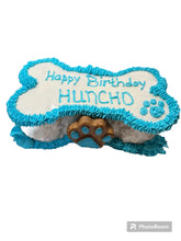 Load image into Gallery viewer, This specialty bone cake has two paws on each side of the cake